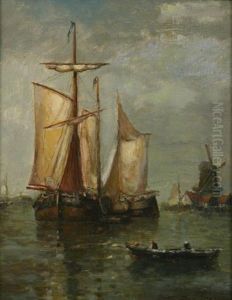 Fishing Boats In Dutch Harbor by Paul Jean Clays