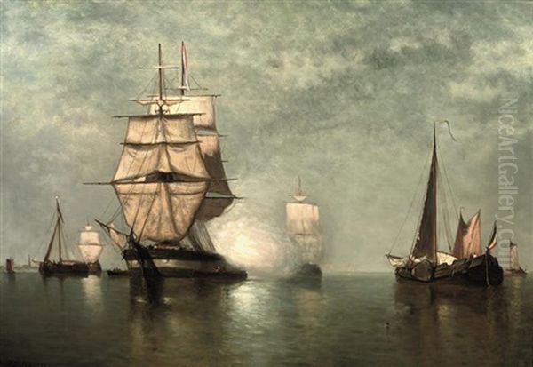 A Tall Ship Saluting - view 1