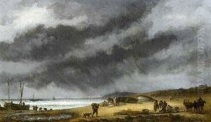 Anlandende Fischer Mit Ihren Booten by Paul Jean Clays