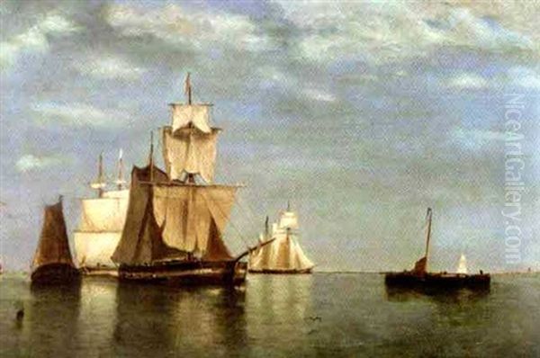 Voiliers Hollandais Sur La Riviere - view 1