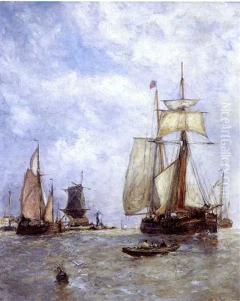 Sailing Ships Off The Dutch Coast - view 1