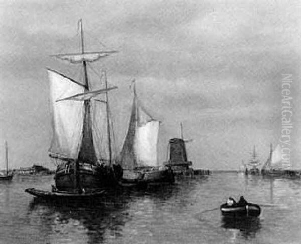 Sailboats In A Dutch Harbor - view 1