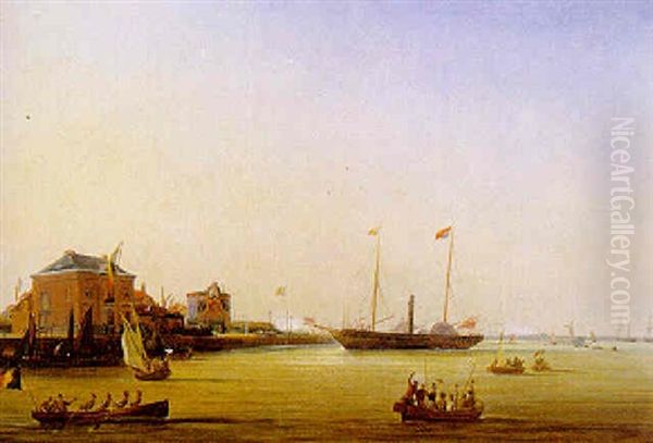 De Aankomst Van Koningin Victorie Te Oostende In 1843 - view 1