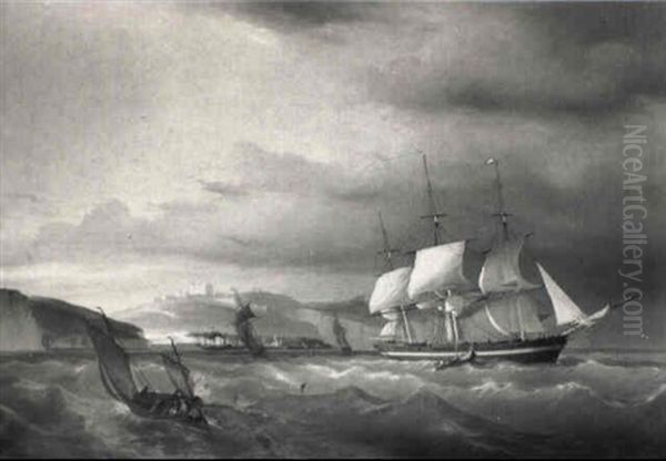 A View Of The Port Of Dunkerque With A Three-master Setting Out - view 1