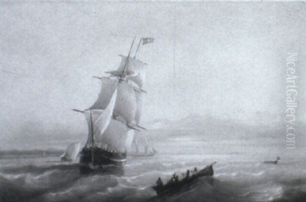 Ships On Stormy Sea - view 1