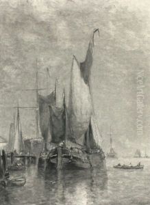 Ships At Port by Paul Jean Clays