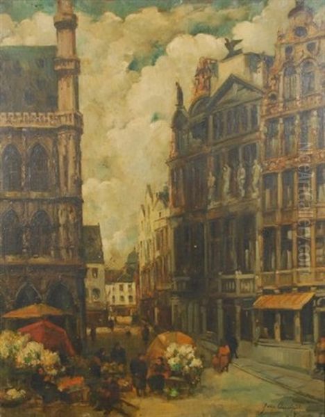 Marche De Fleurs Sur La Grand Place De Bruxelles - view 1
