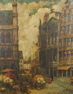 Marche De Fleurs Sur La Grand Place De Bruxelles