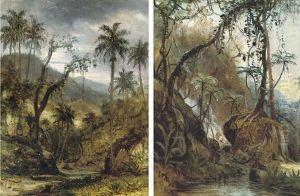 Jungle River Landscape (+ Another; 2 Works)