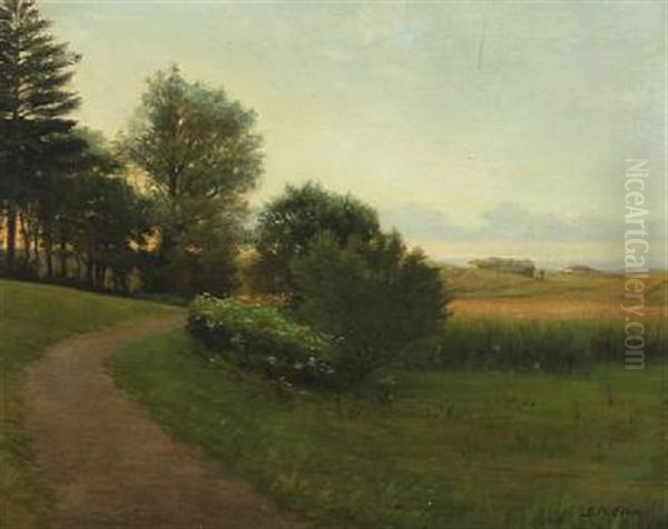 Landscape With Hills And A House - view 1