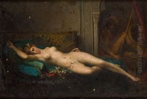 Odalisca En El Haren by Felix Auguste Clement