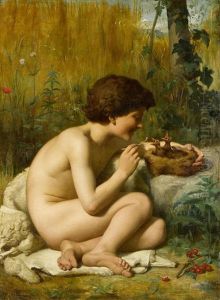 Le Denicheur D'oiseaux by Felix Auguste Clement