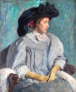 Portrait Of The Artist's Wife by Gad Frederik Clement