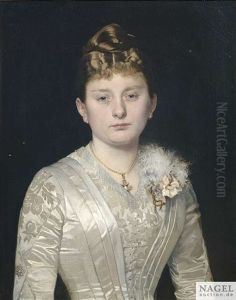 Bildnis Einer Jungen Dame In Einem Weisen Seidenkleid Als Halbfigur Bildnis Einer Jungen Dame In Einem Weisen Seidenkleid Als Halbfigur