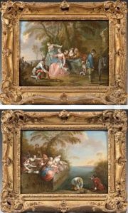 Le Rendez Vous De Chasse (+ La Partie De Peche; Pair) by Jacques Sebastien Le Clerc