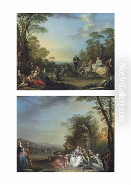 A Fete Champetre (+ A Fete De Vigne; Pair) - view 1