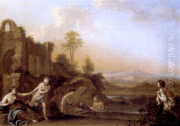 Baigneuses Pres De Ruines Antiques - view 1