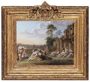 Landscape With Bathing Nymphs by Jacques Sebastien Le Clerc