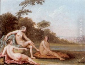 Nymphs Bathing by Jacques Sebastien Le Clerc