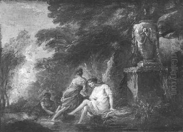 Baigneuses Au Bord De La Riviere - view 1