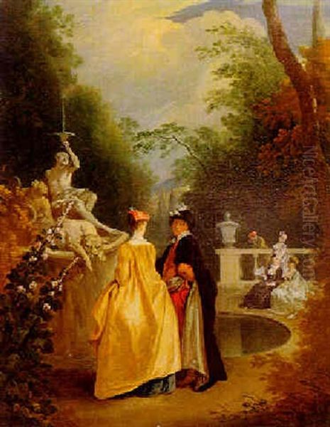 Elegantes Paar In Parklandschaft - view 1