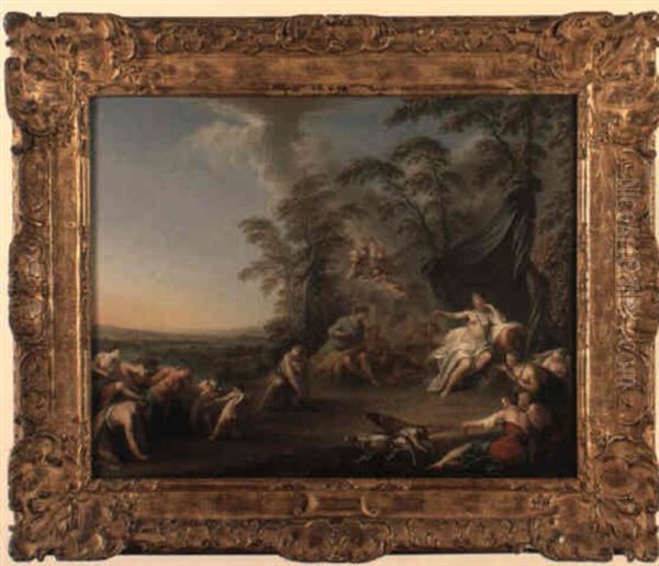 Une Faune Presente A Diane Et Ses Nymphes - view 1