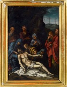 La Deploration Du Christ Mort by Hendrick De Clerck