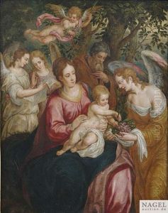Die Heilige Familie Mit Dem Engel