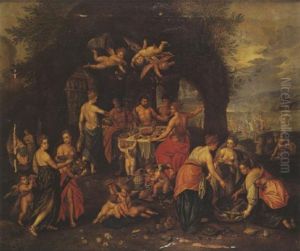 Le Banquet Des Dieux by Hendrick De Clerck