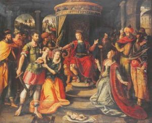Le Jugement De Salomon by Hendrick De Clerck