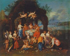 The Feast Of Achelous by Hendrick De Clerck