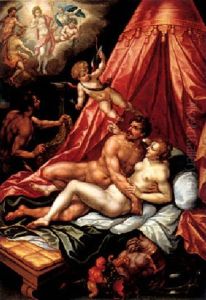 Mars And Venus Surprised By Vulcan by Hendrick De Clerck