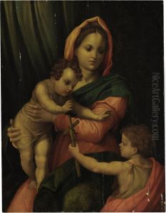 The Madonna And Child With The Young Saint John The Baptist by Andrea Del Sarto