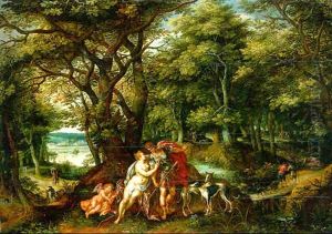 Venus And Adonis In A Wooded Landscape