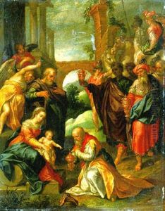 The Adoration Of The Magi by Hendrick De Clerck