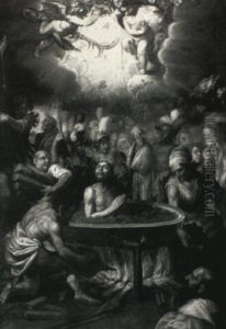The Martyrdom Of Saint John The Evangelist by Hendrick De Clerck