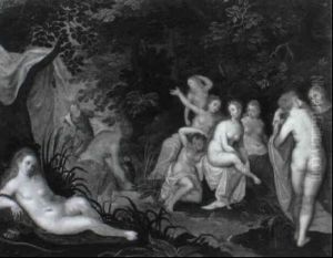 Diana Und Actaeon by Hendrick De Clerck