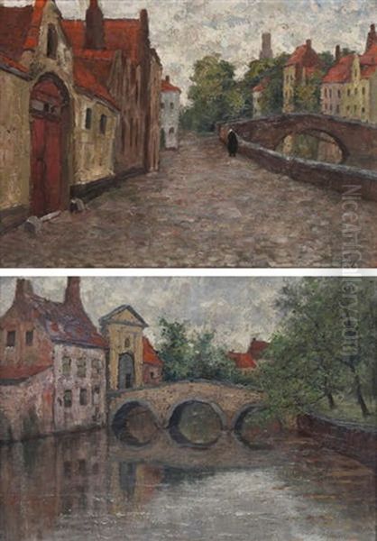 Vue D'un Canal A Bruges (pair) - view 1