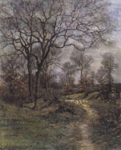Landschap Met Schaapherder by Alfons de Clercq