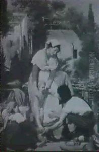 Famille De Paysans Des Environs D'albano