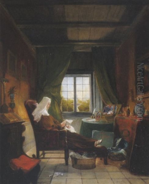 Lesende Nonne - view 1