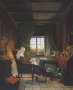 Lesende Nonne by Noel-Thomas-Joseph Clerian