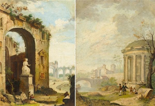 Pair Of Works: Architectural Capricci - view 1