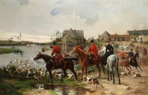 La Chasse A Courre by Adhemar Louis de (Vicomte) Clermont-Gallerande
