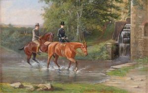 Le Passage Du Gue by Adhemar Louis de (Vicomte) Clermont-Gallerande