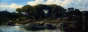 Ruines A Cinq Miles De Rome, Route De Civia Castellana by Jean-Baptiste Clesinger