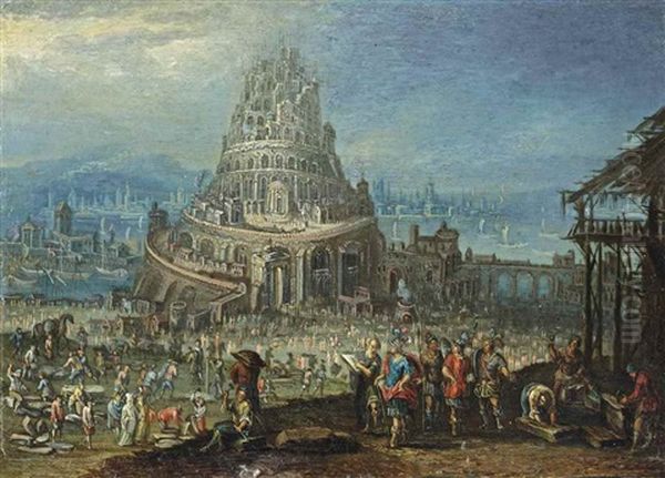 King Nimrod Overseeing The Construction Of The Tower Of Babel - view 1