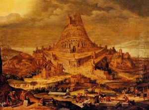 The Building Of The Tower Of Babel by Hendrick van Cleve III