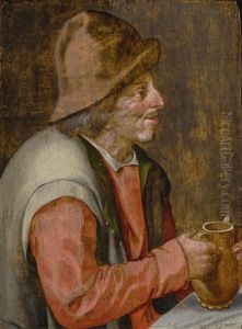 A Peasant Holding A Tankard