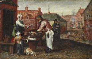 The Fishmonger by Marten van Cleve the Elder